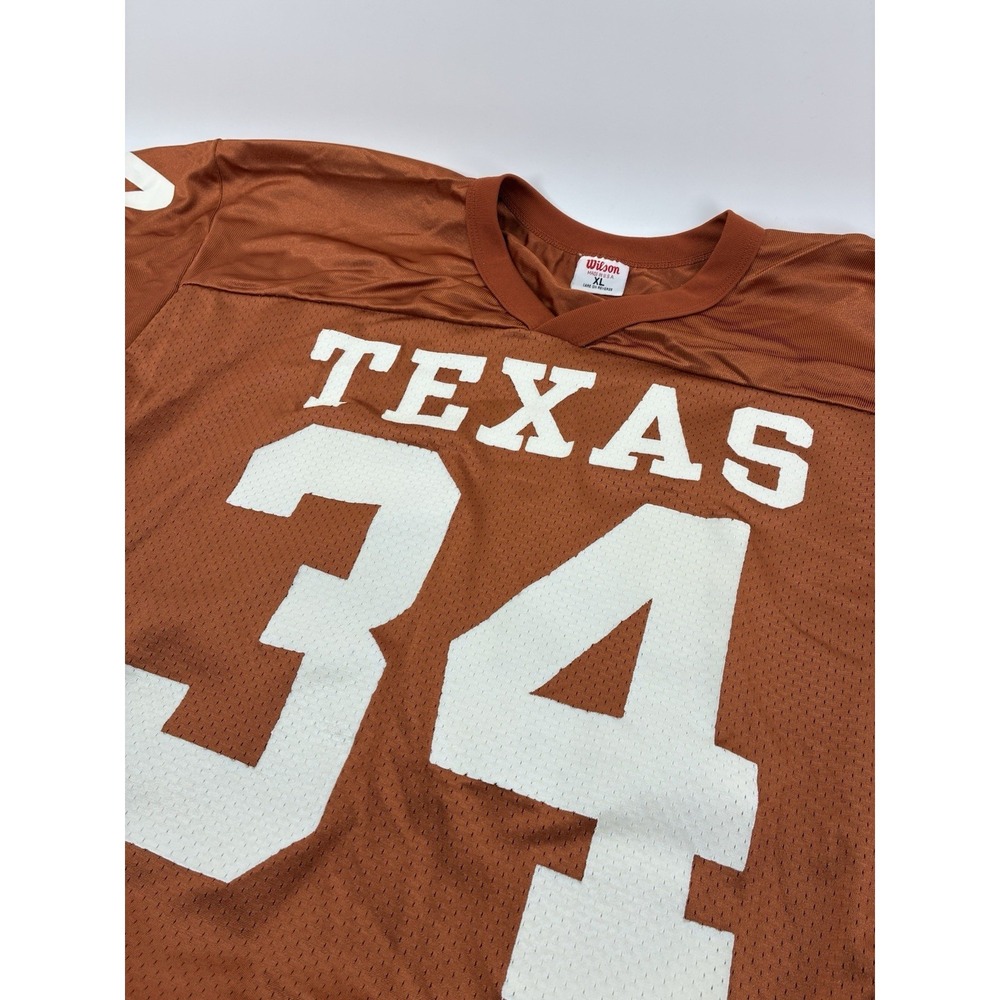 VNTG 90's Texas Longhorns Wilson USA Made Orange Ricky Williams #34 Jersey